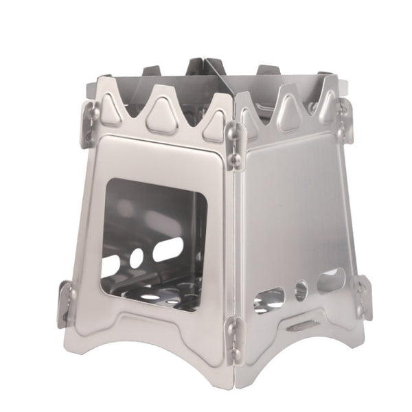Stainless Steel Picnic Stove Wilderness Survival Foldable Stove, Foldable Stove