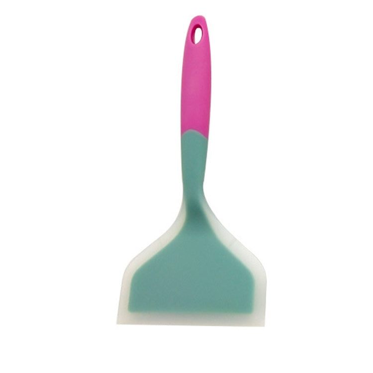 Silicone Nonstick Spatula Wide Mouth Steak Pizza Spatula Kitchen Tool, Green + Green, Pink + Green, Blue + Pink, Orange + Orange