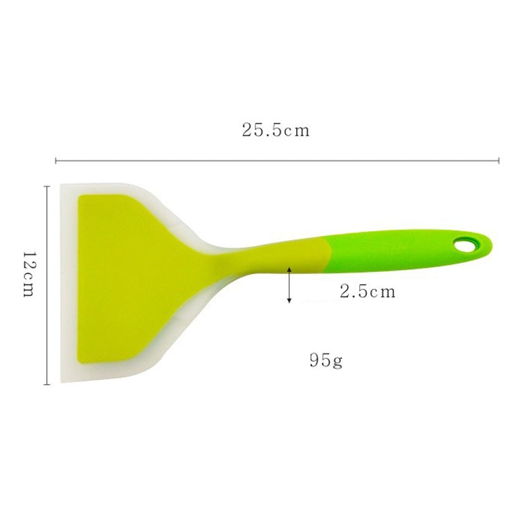 Silicone Nonstick Spatula Wide Mouth Steak Pizza Spatula Kitchen Tool, Green + Green, Pink + Green, Blue + Pink, Orange + Orange