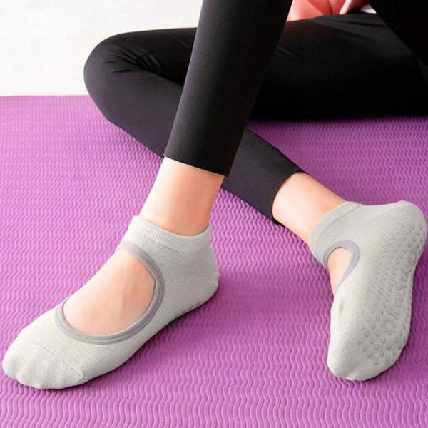 Backless Non-Slip Yoga Dance Socks Gym Indoor Floor Sports Socks, 35-42