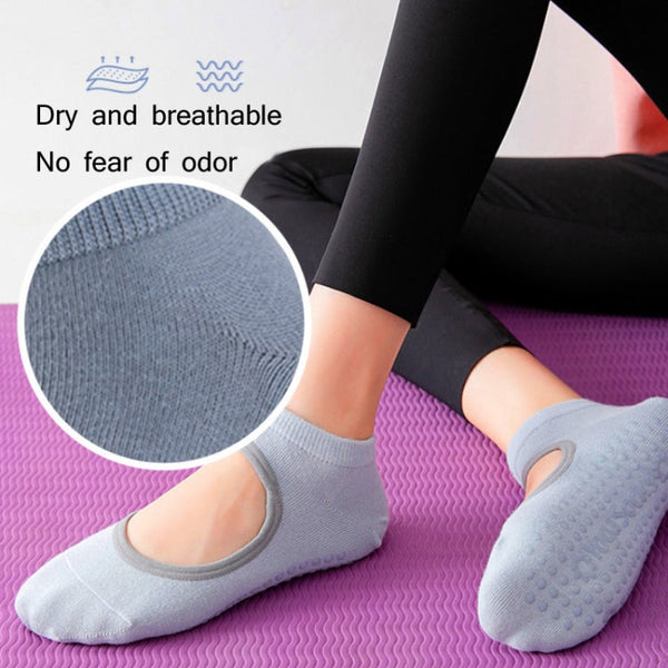 Backless Non-Slip Yoga Dance Socks Gym Indoor Floor Sports Socks, 35-42