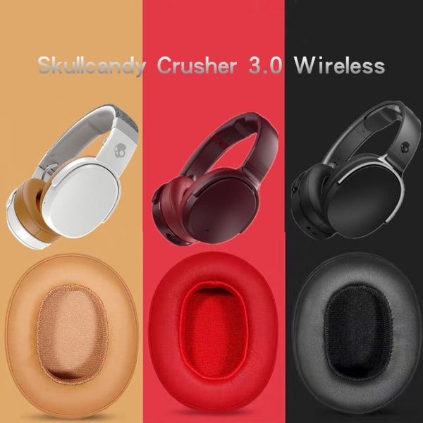 2 PCS Headphones Sponge Cover For Skullcandy Crusher 3.0 Wireless, For Skullcandy Crusher 3.0(Black), For Skullcandy Crusher 3.0(Red)