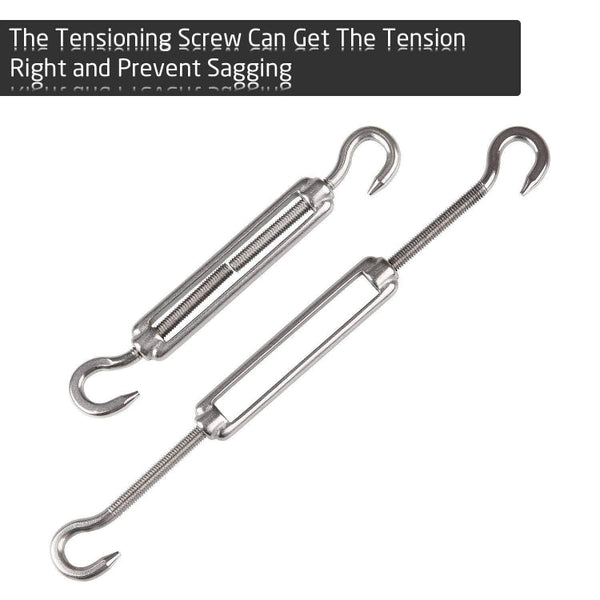 Shade Sail 304 Stainless Steel Accessories Outdoor Shade Flower Basket Screws Diamond Door Buckle, 18 PCS / M5 Set