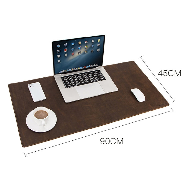 CF9011  Desk Pad Retro Crazy Horse Leather Notebook Computer Mouse Pad Oversized Anti-Slip Desktop Computer Desk Leather Pad