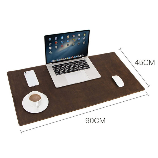 CF9011  Desk Pad Retro Crazy Horse Leather Notebook Computer Mouse Pad Oversized Anti-Slip Desktop Computer Desk Leather Pad