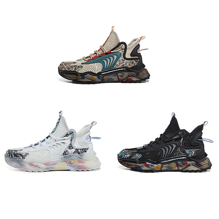 1927A Summer Hollow Flying Knit Breathable Sports Shoes Men Casual Shoes