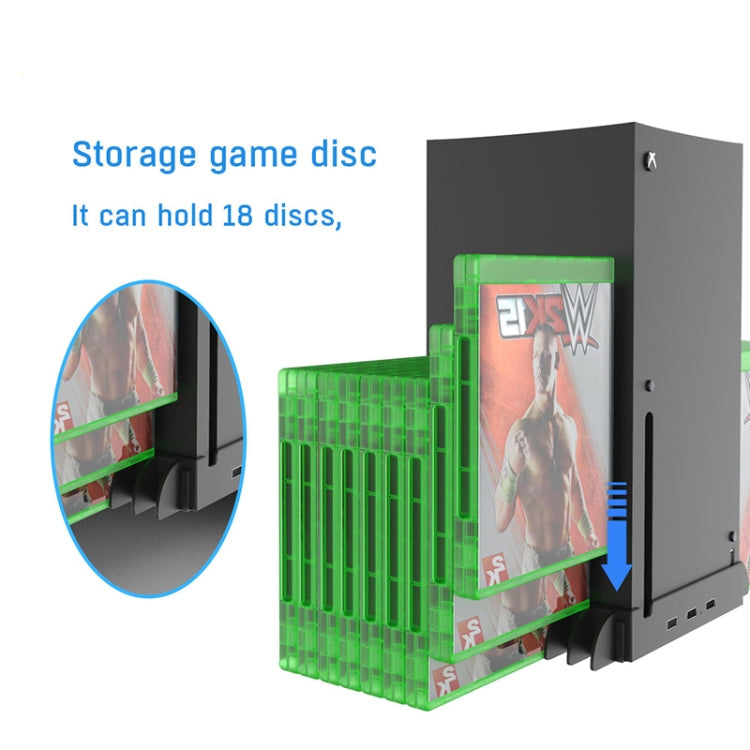 JYS X133 Multi-Function Cooling Base + Game Disc Storage For XBOXSeries X Host