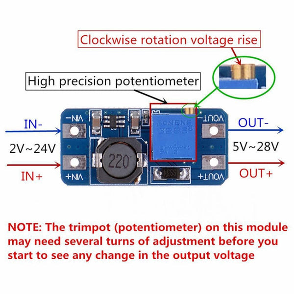 5 PCS HW-183 2A Boost Board DC Boost Module Car / Charging / USB / High Power Conversion Module, HW-183