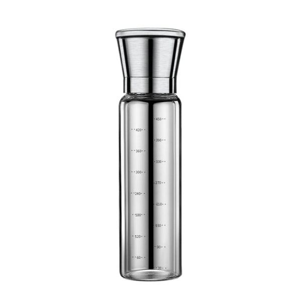 304 Stainless Steel Sea Salt Pepper Grinder Home Pepper Coffee  Manual Grinding Bottle, 2 PCS 200ml, 270ml, 450ml