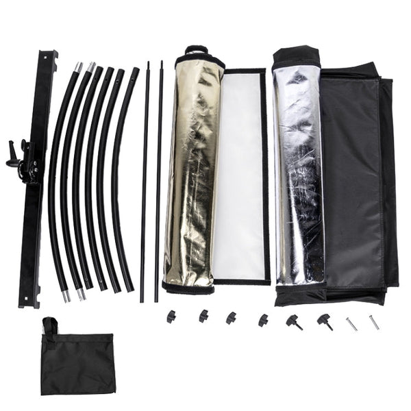 FOMITO U-Shaped Curved  Photo Studio Reflector Board 4 In 1 Gold Silver White Black Reflective Board, U-Shaped 4 in 1