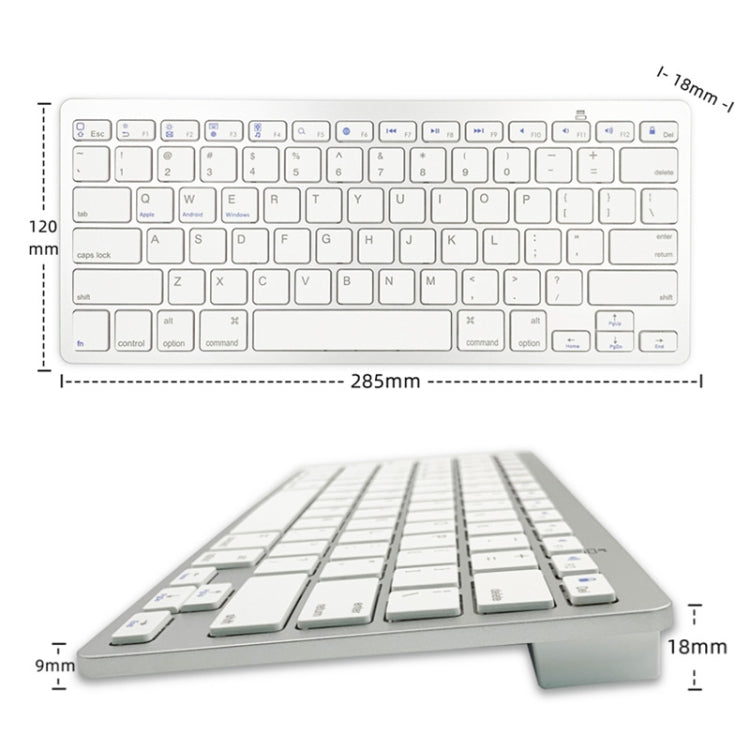 X5 Bluetooth 3.0 Wireless 78 Keys Foreign Language Small Language Keyboard, Italian, Traditional Brace, English, Thai