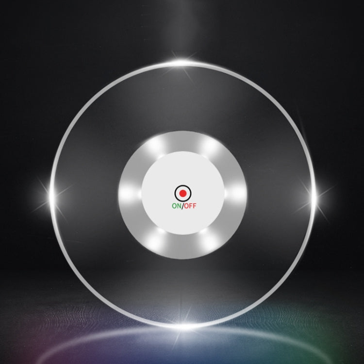 LED Flashing Coaster Bar KTV Cocktail Base Light Luminous Coaster, Round White Light, Round Color Light, Upgrade Anti-slip Round White Light, Upgrade Anti-slip Round Color Light