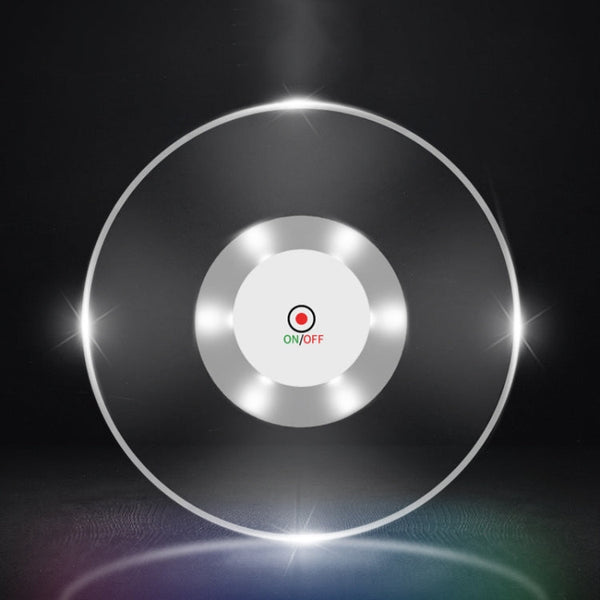 LED Flashing Coaster Bar KTV Cocktail Base Light Luminous Coaster, Round White Light, Round Color Light, Upgrade Anti-slip Round White Light, Upgrade Anti-slip Round Color Light