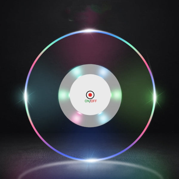 LED Flashing Coaster Bar KTV Cocktail Base Light Luminous Coaster, Round White Light, Round Color Light, Upgrade Anti-slip Round White Light, Upgrade Anti-slip Round Color Light