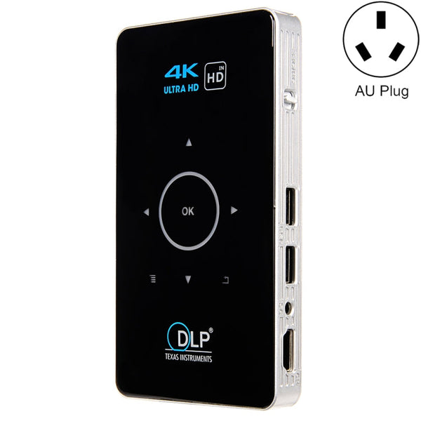 C6 1G+8G Android System Intelligent DLP HD Mini Projector Portable Home Mobile Phone Projector，, US Plug  (Black), EU Plug (Black), UK Plug (Black), AU Plug (Black), US Plug (White), AU Plug (White)