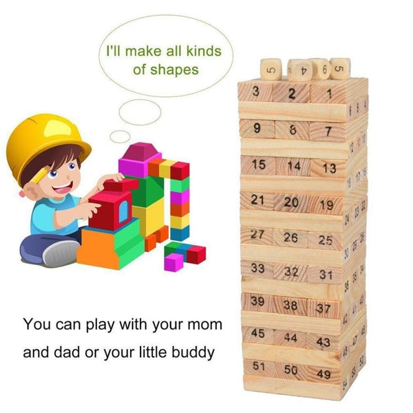 54pcs /Set Childrens Educational Building Block Toys Stacking Game