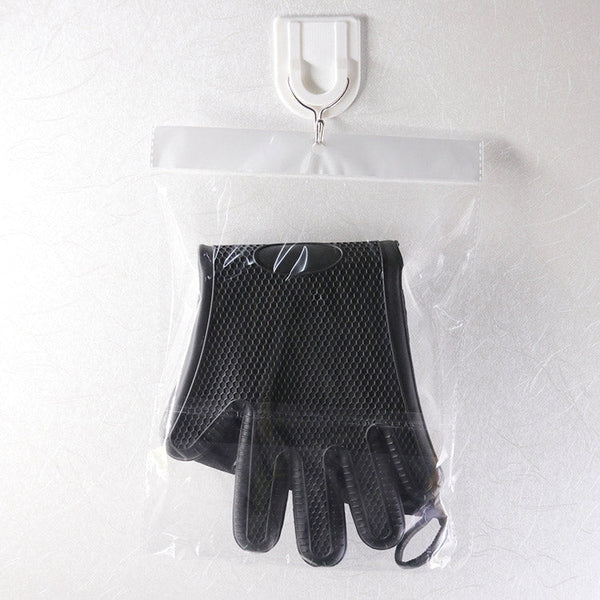 Extended Silicone Non-slip Gloves Resistant To High Temperatures Insulated Microwave Ovens Anti-scalding Gloves, Extended Silicone Gloves
