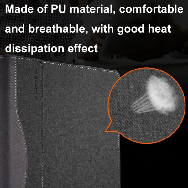 13.3 Inch Leather Laptop Anti-Fall Protective Case With Stand