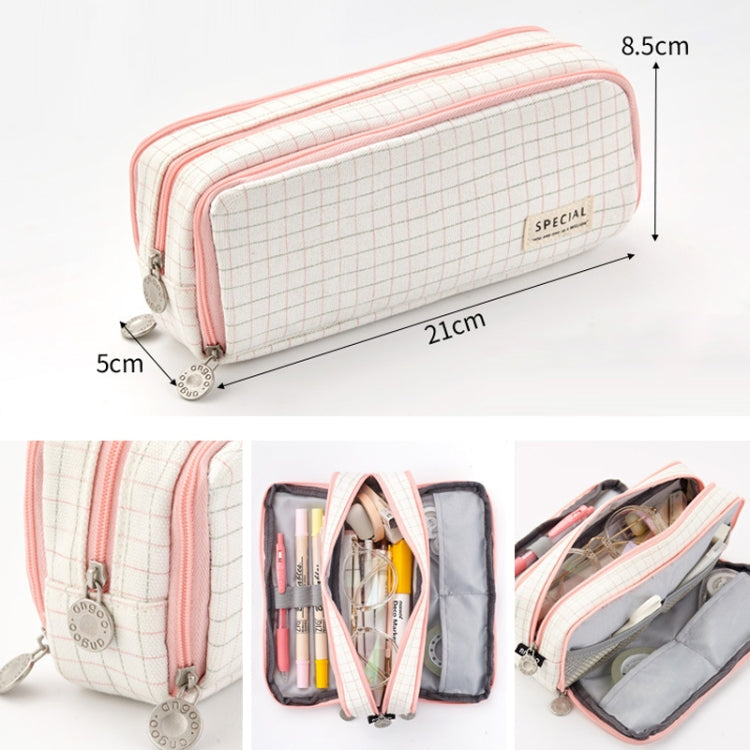Angoo Double-Open Multi-Layer Stationery Pencil Case Multifunctional Cosmetic Bag