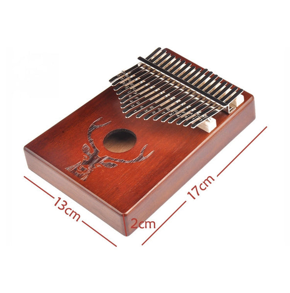 17-Tone Beginner Finger Piano Deer Head Kalimba Thumb Piano