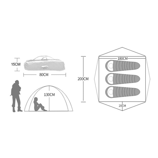 Desert&Fox Outdoor Travel Camp Tent Beach Automatic Easily Building Tent for 3-4 People
