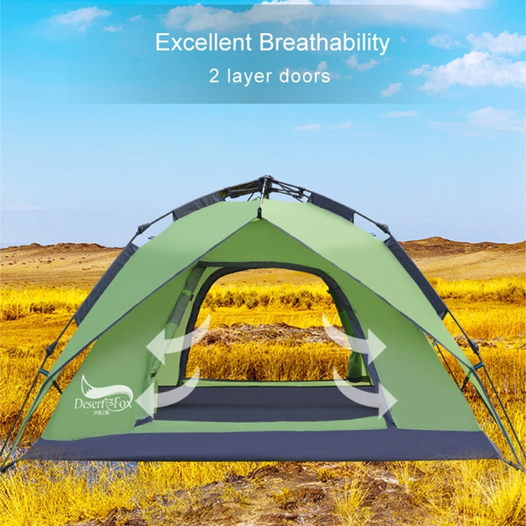 Desert&Fox Outdoor Travel Camp Tent Beach Automatic Easily Building Tent for 3-4 People