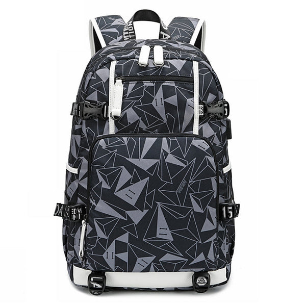 6101-4 Thermal Transfer Casual Backpack Simple Student Schoolbag