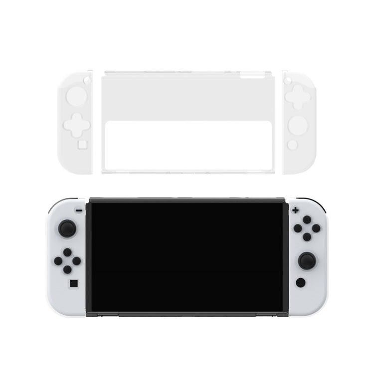 DOBE Game Handle Transparent Crystal Case TPU Protective Cover For Switch OLED Console, TNS-1133C