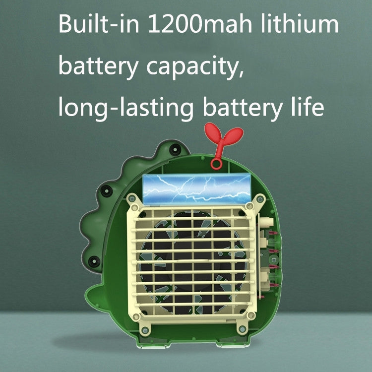 A9 Desktop Dinosaur Fan USB Mini Large Wind Fan, Green, Yellow, Pink