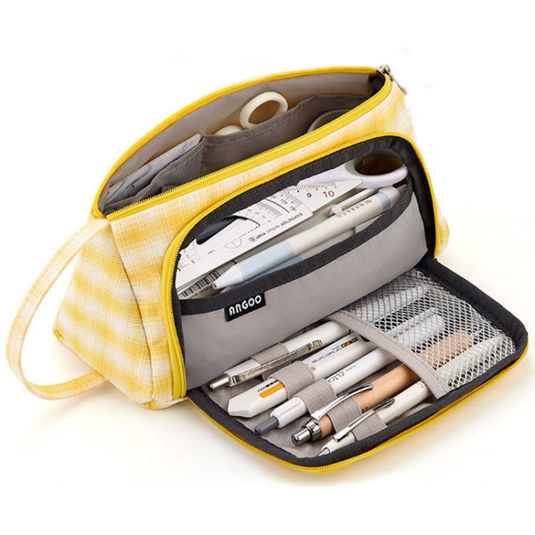 Angoo Large Capacity Pencil Case Cute Canvas Stationery Bag