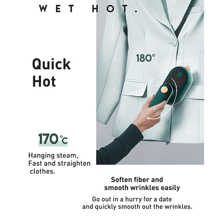 33W Handheld Electric Ironing Machine Rotatable Dry And Wet Garment Steam, EU Plug