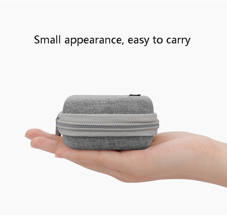 2 PCS Baona BN-F001 Headset Oxford EVA Storage Box Data Cable Charger Organizing Box, Gray, Black