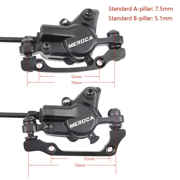Meroca M800 Bicycle Brake Mountain Bike Universal Bilateral Brake Oil Pressure Disc Brake, Style:, 1 Pair Oil Brakes, 1 Pair Oil Brakes + 1 Pair Disc Brakes, Right Front 800mm, Left Back 1400mm, Right Front 800mm + Disc Brake                           ...