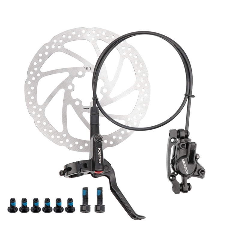 Meroca M800 Bicycle Brake Mountain Bike Universal Bilateral Brake Oil Pressure Disc Brake, Style:, 1 Pair Oil Brakes, 1 Pair Oil Brakes + 1 Pair Disc Brakes, Right Front 800mm, Left Back 1400mm, Right Front 800mm + Disc Brake                           ...