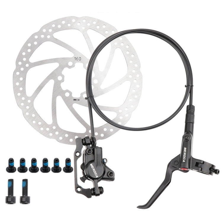 Meroca M800 Bicycle Brake Mountain Bike Universal Bilateral Brake Oil Pressure Disc Brake, Style:, 1 Pair Oil Brakes, 1 Pair Oil Brakes + 1 Pair Disc Brakes, Right Front 800mm, Left Back 1400mm, Right Front 800mm + Disc Brake                           ...