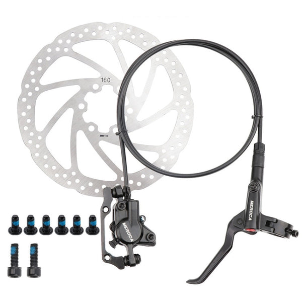 Meroca M800 Bicycle Brake Mountain Bike Universal Bilateral Brake Oil Pressure Disc Brake, Style:, 1 Pair Oil Brakes, 1 Pair Oil Brakes + 1 Pair Disc Brakes, Right Front 800mm, Left Back 1400mm, Right Front 800mm + Disc Brake                           ...