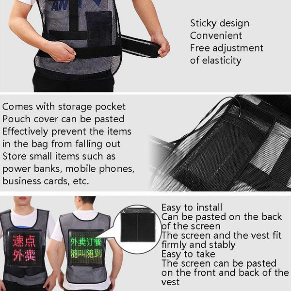 ys-kl20 Outdoor Mobile Advertising Screen Waterproof Flexible Wearable LED Display Vest