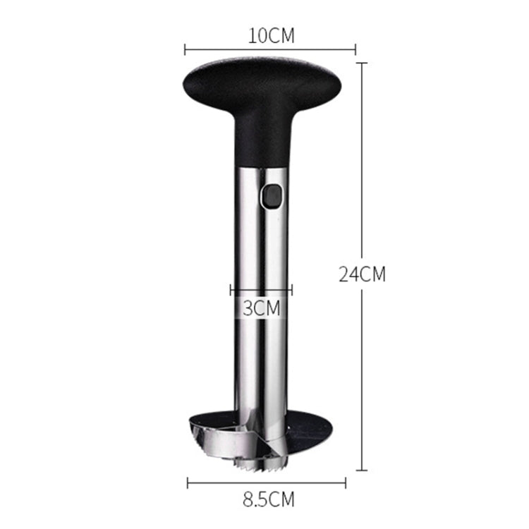 2 PCS Stainless Steel Pineapple Peeler Slicers Fruit Cutter Kitchen Tools, Pineapple Corer Slicer (Black handle), Pineapple Corer Slicer (Yellow handle), Pineapple Corer Slicer (Fruit Green handle)