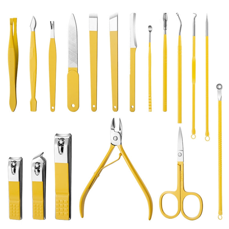 9 In 1 Nail Clipper Set Manicure Set Stainless Steel Nail Clipper Manicure Tool, 9 In 1, 18 In 1 Yellow, 26 In 1  Pink, 26 In 1 Black