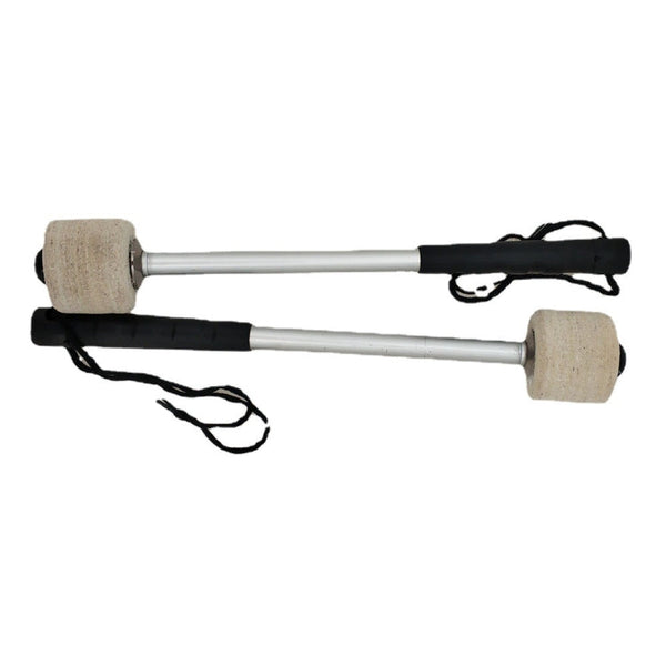 Percussion Accessories Wool Felt Stainless Steel Non-Slip Drumsticks Practice Playing Kick Drum Hammers, Drum Hammers