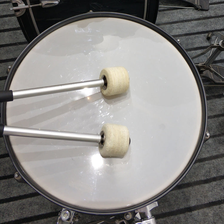 Percussion Accessories Wool Felt Stainless Steel Non-Slip Drumsticks Practice Playing Kick Drum Hammers, Drum Hammers