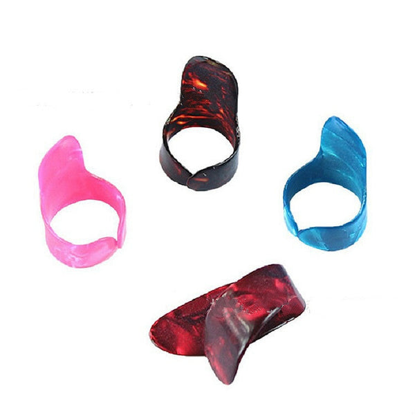 M02219 4 in 1 Plexiglass Slid Bar + Stainless Steel Slid Bar + Celluloid Guitar Finger Pick + Plastic Box Set