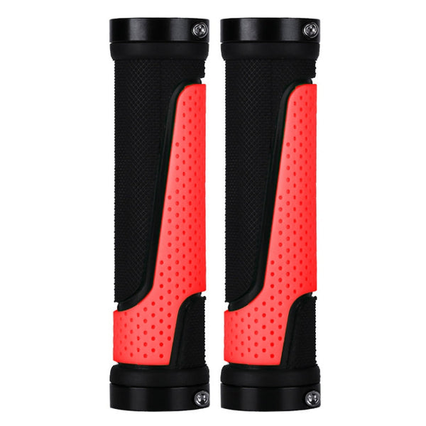 1pair BG-0404 Bicycle Rubber Handle Cover The Mountain Bike Bilateral Lock Dead Anti-Slip Handle Cover