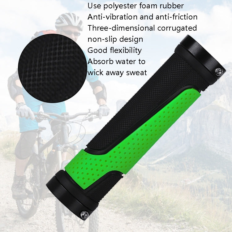 1pair BG-0404 Bicycle Rubber Handle Cover The Mountain Bike Bilateral Lock Dead Anti-Slip Handle Cover