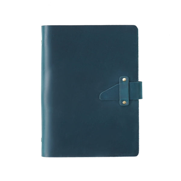 A5 Cowhide Retro Loose-Leaf Notebook Diary Office Business Simple Notepad Crazy Horse Leather Handbook