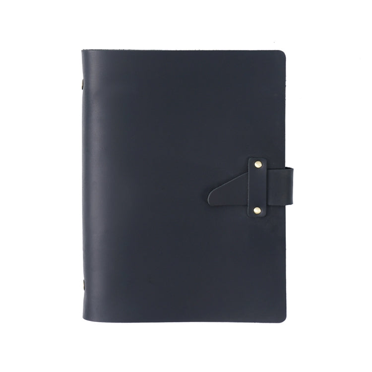 A5 Cowhide Retro Loose-Leaf Notebook Diary Office Business Simple Notepad Crazy Horse Leather Handbook