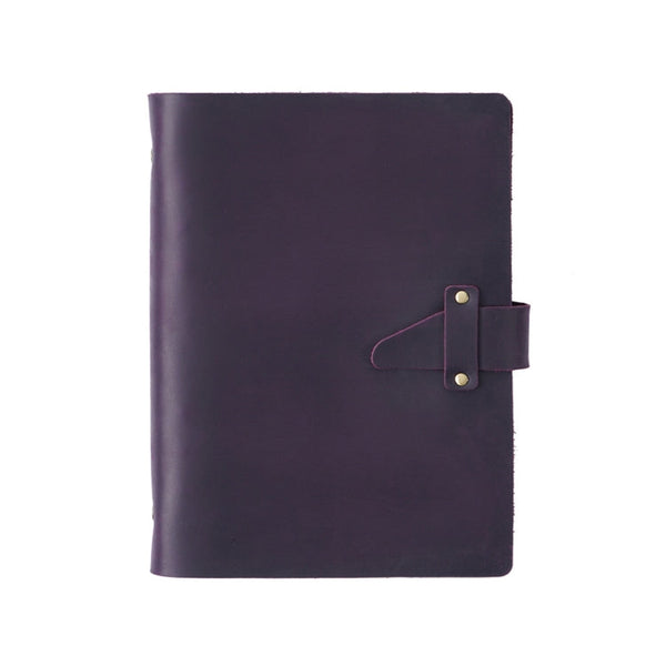 A5 Cowhide Retro Loose-Leaf Notebook Diary Office Business Simple Notepad Crazy Horse Leather Handbook