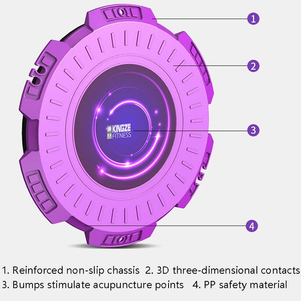 KINGZE Home Waist Twist Board Fitness Equipment Sports Abdomen Revolving Twisting Machine, Purple, Fresh Green, Purple + Pull Rope, Fresh Green + Pull Rope