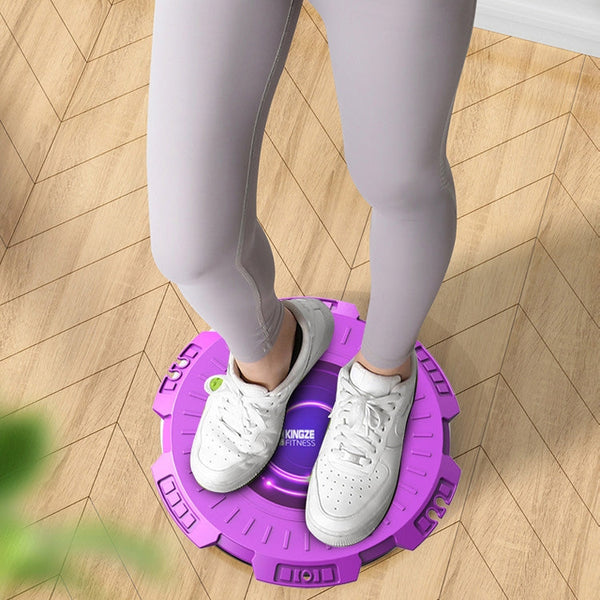 KINGZE Home Waist Twist Board Fitness Equipment Sports Abdomen Revolving Twisting Machine, Purple, Fresh Green, Purple + Pull Rope, Fresh Green + Pull Rope