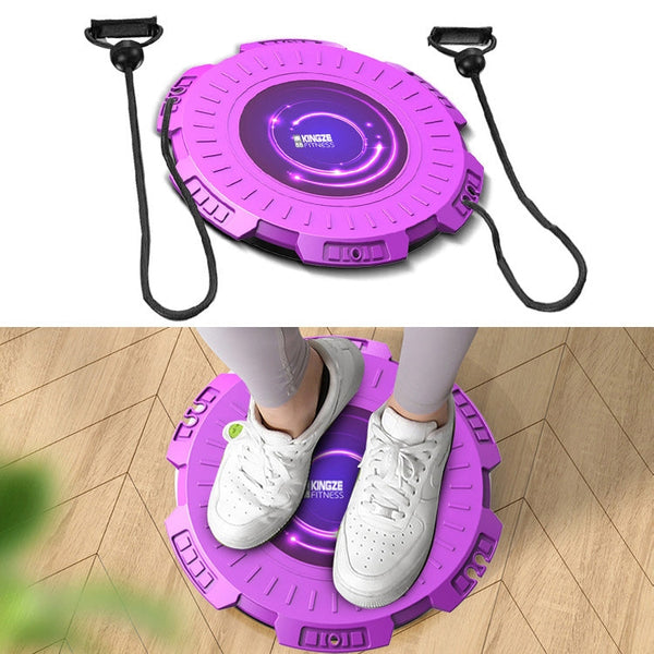 KINGZE Home Waist Twist Board Fitness Equipment Sports Abdomen Revolving Twisting Machine, Purple, Fresh Green, Purple + Pull Rope, Fresh Green + Pull Rope